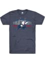 Kansas Jayhawks Rally Football Fashion T Shirt - Navy Blue