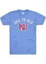 Kansas Jayhawks Rally Hail To Old Ku Fashion T Shirt - Blue