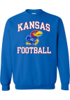 Main image for Rally Kansas Jayhawks Mens Blue Football Number One Long Sleeve Crew Sweatshirt