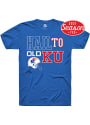 Kansas Jayhawks Rally Football Hail To Old Fashion T Shirt - Blue