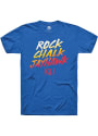 Kansas Jayhawks Rally Rock Chalk Fade Fashion T Shirt - Blue