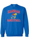 Main image for Rally Kansas Jayhawks Mens Blue Basketball Number One Long Sleeve Crew Sweatshirt