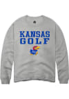 Main image for Rally Kansas Jayhawks Mens Grey Golf Stacked Long Sleeve Crew Sweatshirt