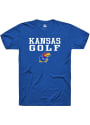 Kansas Jayhawks Rally Golf Stacked T Shirt - Blue