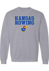 Main image for Rally Kansas Jayhawks Mens Grey Rowing Stacked Long Sleeve Crew Sweatshirt