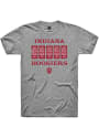 Indiana Hoosiers Rally 5 Banners T Shirt - Grey