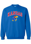 Main image for Rally Kansas Jayhawks Mens Blue Arch Mascot Long Sleeve Crew Sweatshirt