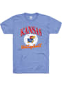 Kansas Jayhawks Rally Volleyball Fashion T Shirt - Blue