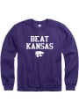 K-State Wildcats Rally Beat Kansas Crew Sweatshirt - Purple