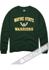 Main image for Rally Wayne State Warriors Mens Green No1 Graphic Long Sleeve Crew Sweatshirt