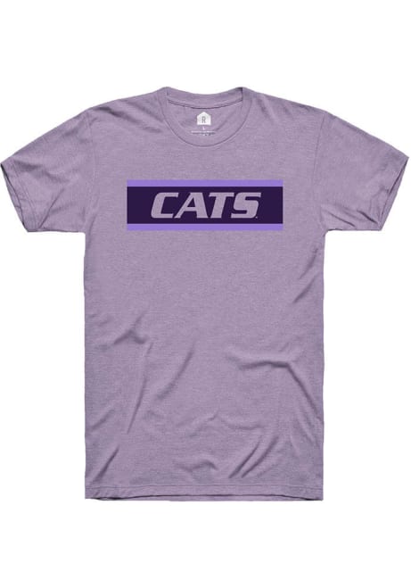 K-State Wildcats Lavender Rally Cats Block Short Sleeve T Shirt