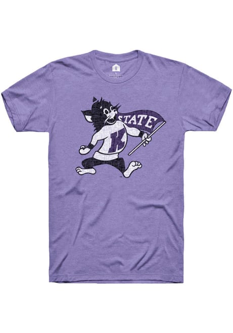 K-State Wildcats Lavender Rally Willie Short Sleeve T Shirt