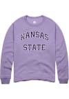 Main image for Rally K-State Wildcats Mens Lavender Arch Name Long Sleeve Crew Sweatshirt