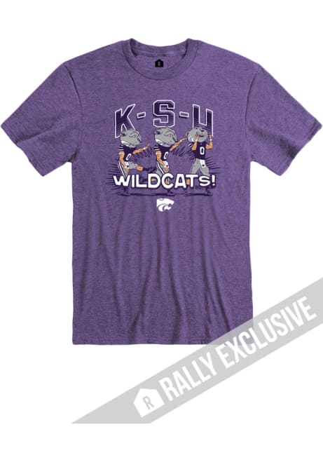K-State Wildcats Purple Rally Willie Football Short Sleeve T Shirt