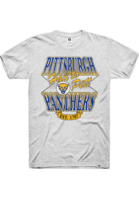 Pitt Panthers Ash Rally Triblend Short Sleeve Fashion T Shirt