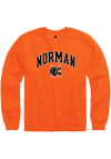 Main image for Rally Norman High School Tigers Mens Orange Arch Mascot Long Sleeve Crew Sweatshirt
