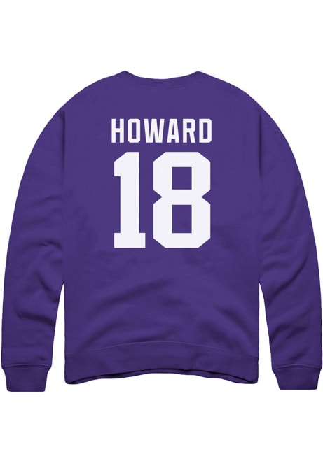 Will Howard Rally Mens Purple K-State Wildcats Name and Number Football Player Crew