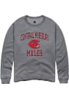 Main image for Rally Central Missouri Mules Mens Grey Number One Graphic Long Sleeve Crew Sweatshirt