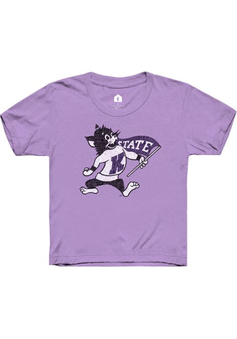 Youth K-State Wildcats Purple Rally Willie Short Sleeve T-Shirt