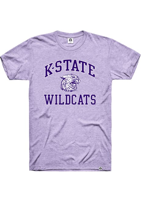 K-State Wildcats Lavender Rally Triblend Number One Wabash Short Sleeve Fashion T Shirt