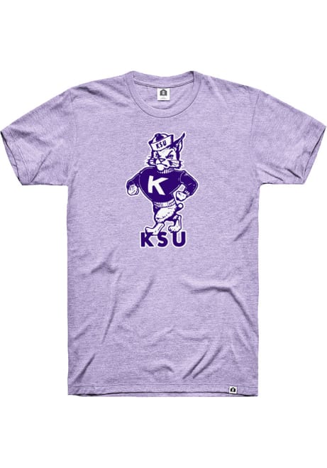K-State Wildcats Lavender Rally Triblend Vintage Logo Short Sleeve Fashion T Shirt