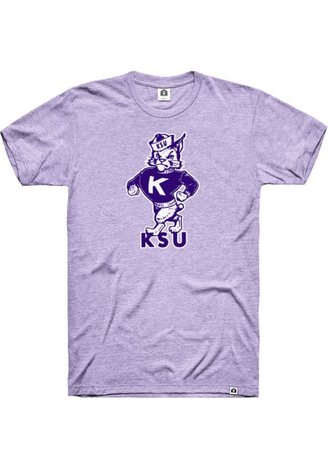 K-State Wildcats Lavender Rally Triblend Wabash Logo Short Sleeve Fashion T Shirt