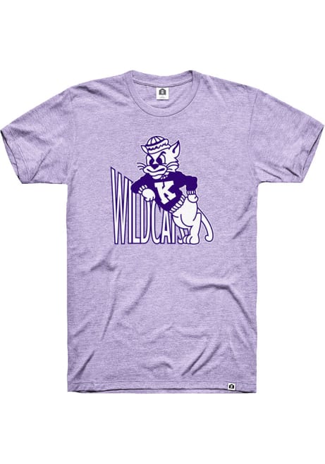 K-State Wildcats Lavender Rally Triblend Wabash Logo Short Sleeve Fashion T Shirt