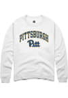 Main image for Mens Pitt Panthers White Rally Arch Mascot Crew Sweatshirt