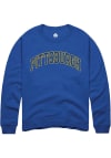 Main image for Rally Pitt Panthers Mens Blue Arch Name Long Sleeve Crew Sweatshirt