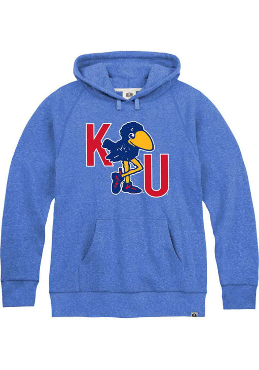 Rally KU Jayhawks Jayhawks Blue 1912 Initial Triblend Long Sleeve