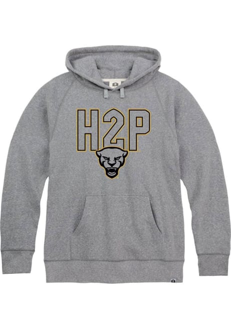 Mens Pitt Panthers Grey Rally Triblend Long Sleeve Fashion Hood