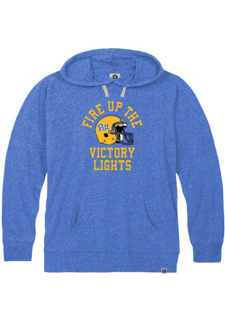 Mens Pitt Panthers Blue Rally Triblend Long Sleeve Fashion Hood