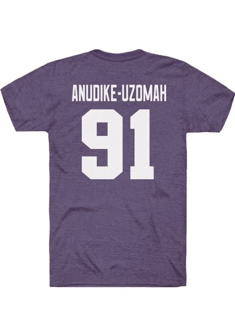 Felix Anudike-Uzomah Rally Mens Purple K-State Wildcats Football Name and Number Player T Shirt