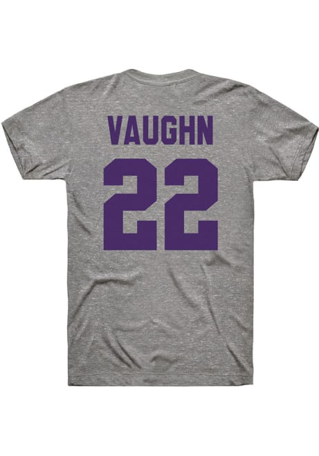 Deuce Vaughn Rally Mens Grey K-State Wildcats Football Name and Number Player T Shirt