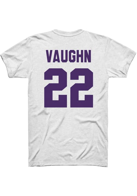 Deuce Vaughn Rally Mens White K-State Wildcats Football Name and Number Player T Shirt