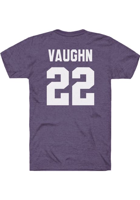 Deuce Vaughn Rally Mens Purple K-State Wildcats Football Name and Number Player T Shirt