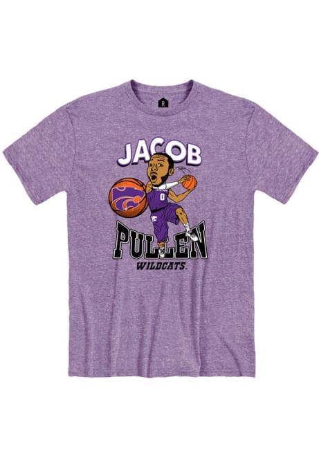 Jacob Pullen Rally Mens Purple K-State Wildcats Caricature Fashion Player T Shirt