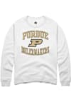 Main image for Mens Purdue Boilermakers White Rally Number 1 Crew Sweatshirt