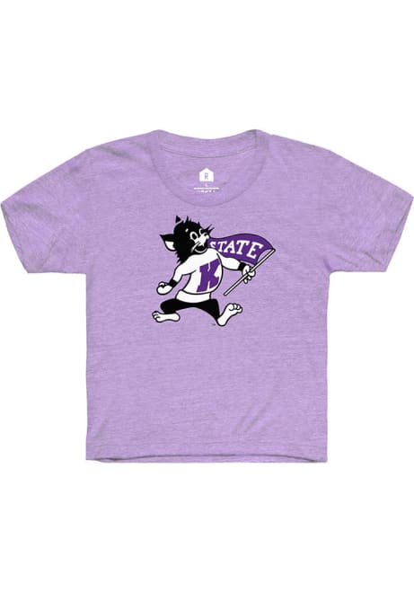 Toddler K-State Wildcats Lavender Rally Willie Short Sleeve T-Shirt