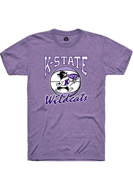 K-State Wildcats Purple Rally Willie Basketball Short Sleeve Fashion T Shirt