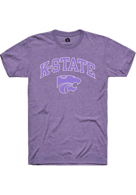K-State Wildcats Purple Rally Lavender Arch Mascot Short Sleeve Fashion T Shirt