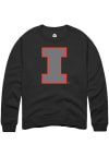 Main image for Rally Illinois Fighting Illini Mens Black Logo Pop Long Sleeve Crew Sweatshirt