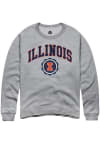 Main image for Mens Illinois Fighting Illini Grey Rally Arch Seal Crew Sweatshirt