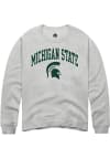 Main image for Rally Michigan State Spartans Mens Grey Arch Mascot Long Sleeve Crew Sweatshirt