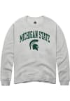 Main image for Mens Michigan State Spartans Ash Rally Arch Mascot Crew Sweatshirt