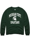 Main image for Rally Michigan State Spartans Mens Green no1 Graphic Long Sleeve Crew Sweatshirt