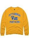 Main image for Rally Pitt Panthers Mens Gold Number 1 Long Sleeve Crew Sweatshirt