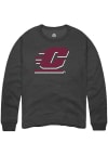 Main image for Rally Central Michigan Chippewas Mens Charcoal Primary Logo Long Sleeve Crew Sweatshirt