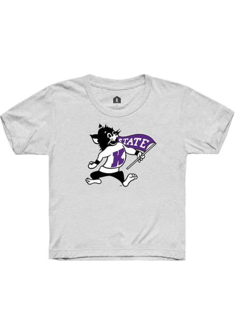 Toddler K-State Wildcats White Rally Willie Short Sleeve T-Shirt