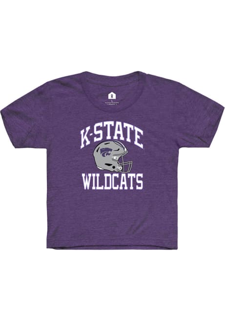 Youth K-State Wildcats Purple Rally Football No 1 Short Sleeve T-Shirt